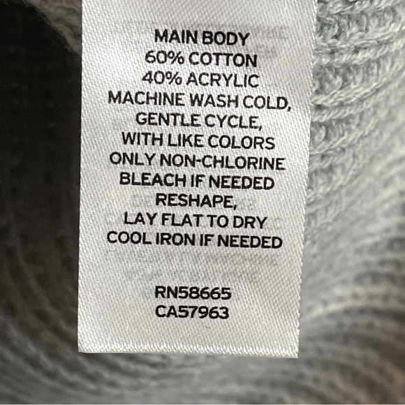 Bp Nordstrom Cotton Blend Crew Neck Sweater Grey Heather NWT - Picture 3 of 6